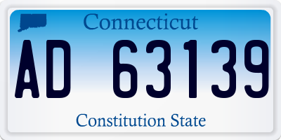 CT license plate AD63139