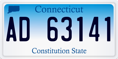 CT license plate AD63141