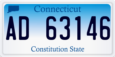CT license plate AD63146
