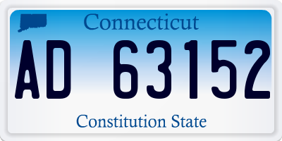 CT license plate AD63152