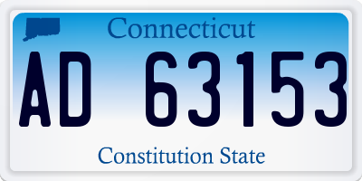 CT license plate AD63153