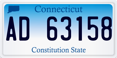 CT license plate AD63158