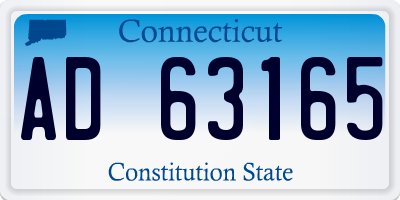 CT license plate AD63165
