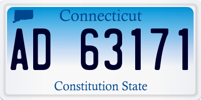 CT license plate AD63171