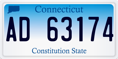 CT license plate AD63174