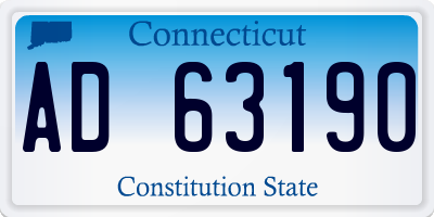 CT license plate AD63190