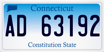 CT license plate AD63192