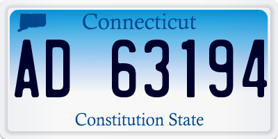 CT license plate AD63194