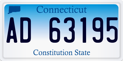 CT license plate AD63195