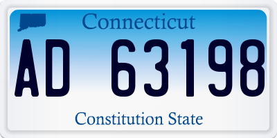 CT license plate AD63198