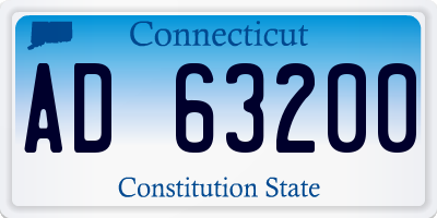 CT license plate AD63200