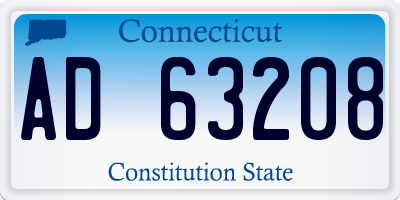 CT license plate AD63208