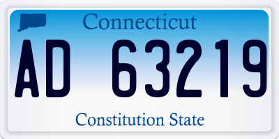 CT license plate AD63219