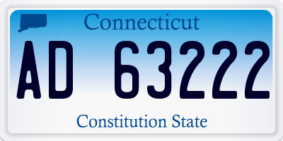 CT license plate AD63222