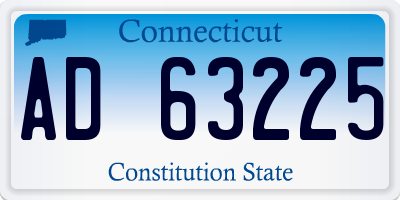 CT license plate AD63225