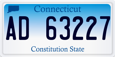 CT license plate AD63227