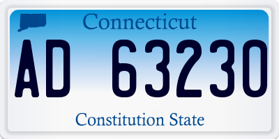 CT license plate AD63230