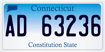 CT license plate AD63236