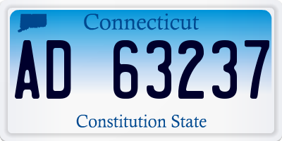 CT license plate AD63237