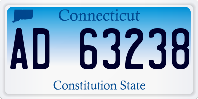 CT license plate AD63238