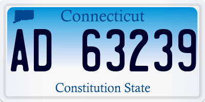 CT license plate AD63239