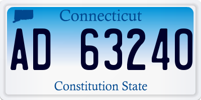 CT license plate AD63240
