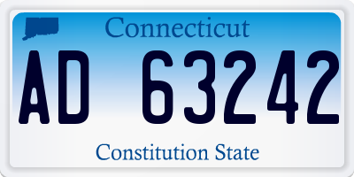CT license plate AD63242