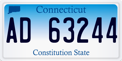 CT license plate AD63244