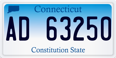 CT license plate AD63250