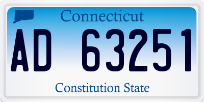 CT license plate AD63251