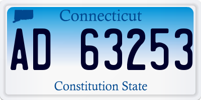 CT license plate AD63253