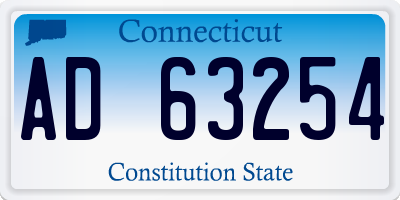 CT license plate AD63254