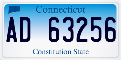 CT license plate AD63256
