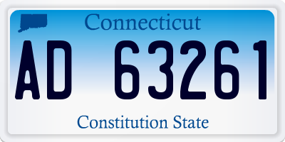 CT license plate AD63261