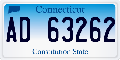 CT license plate AD63262