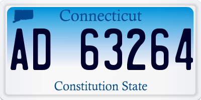 CT license plate AD63264