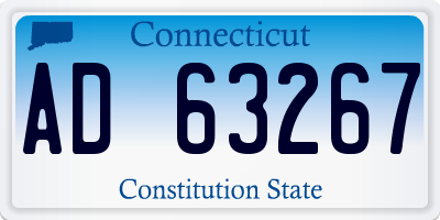 CT license plate AD63267