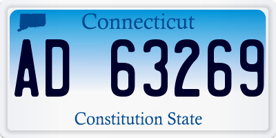 CT license plate AD63269