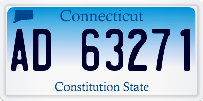 CT license plate AD63271
