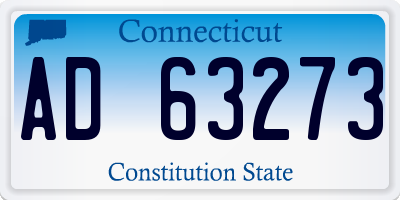 CT license plate AD63273