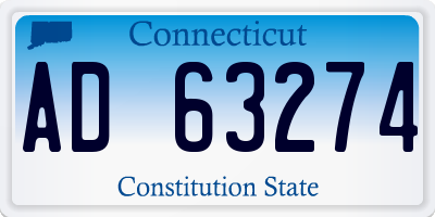 CT license plate AD63274