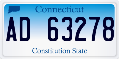 CT license plate AD63278