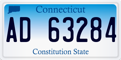 CT license plate AD63284
