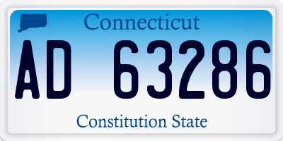 CT license plate AD63286