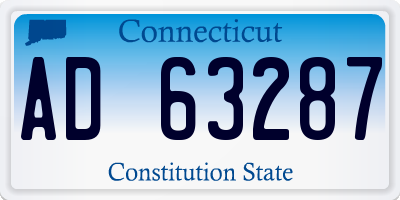 CT license plate AD63287
