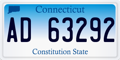 CT license plate AD63292