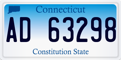 CT license plate AD63298