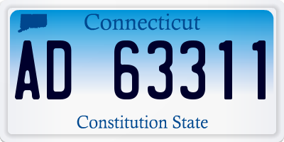 CT license plate AD63311