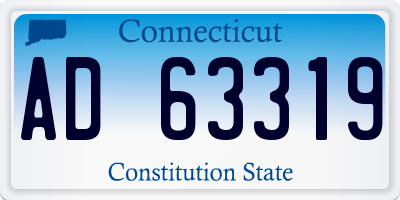 CT license plate AD63319