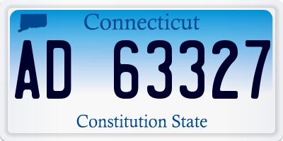 CT license plate AD63327